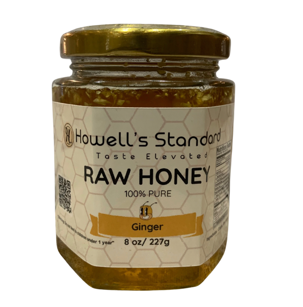 Pure Fresh Ginger Root Raw Honey