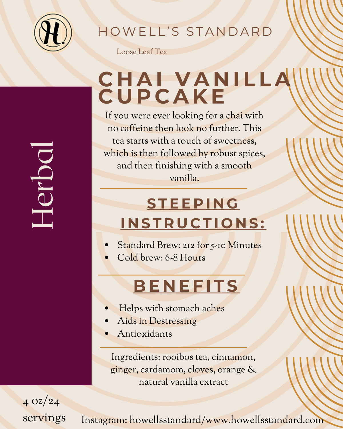 Chai Vanilla Cupcake Tea