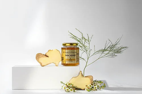 Pure Fresh Ginger Root Raw Honey