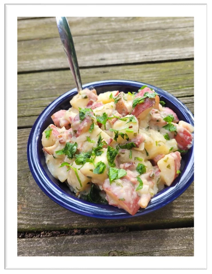 Red, White, and Blueberry Honey Potato Salad