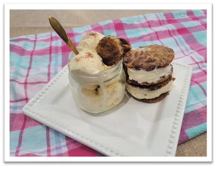 Vanilla Honey and Snickerdoodle Ice Cream Sandwiches